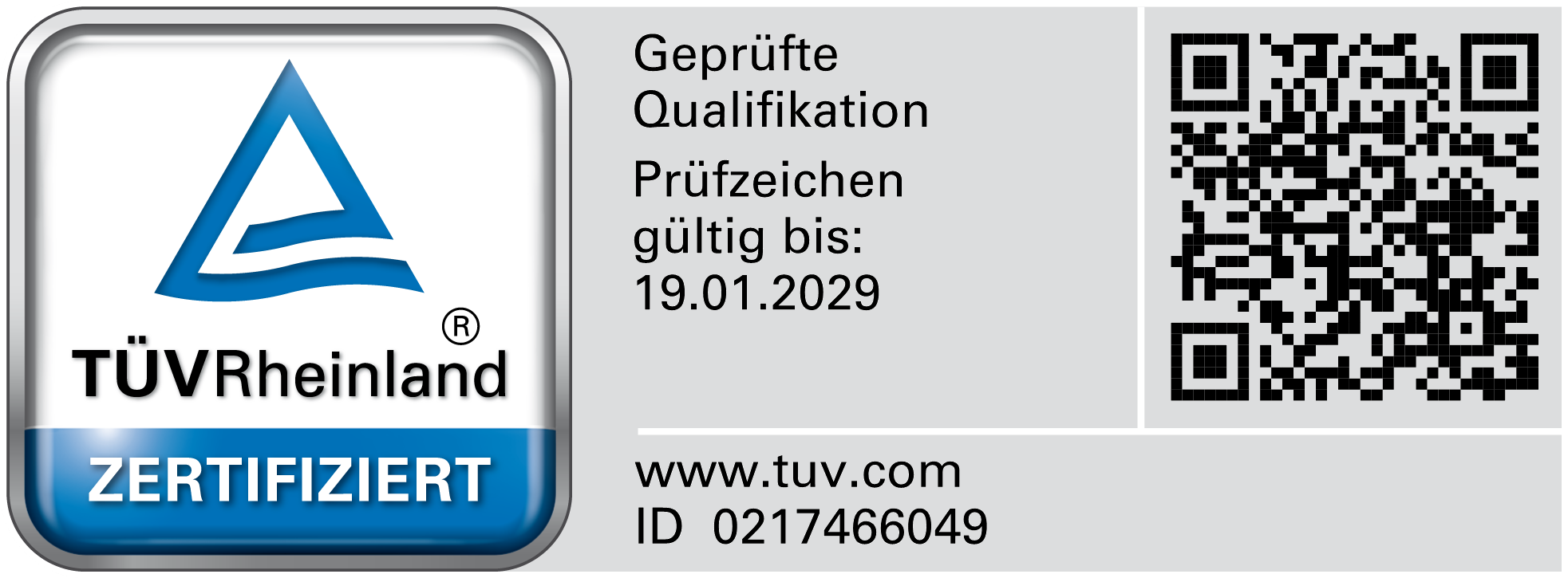 TÜV Rheinland Prüfzeichen – geprüfte Qualität